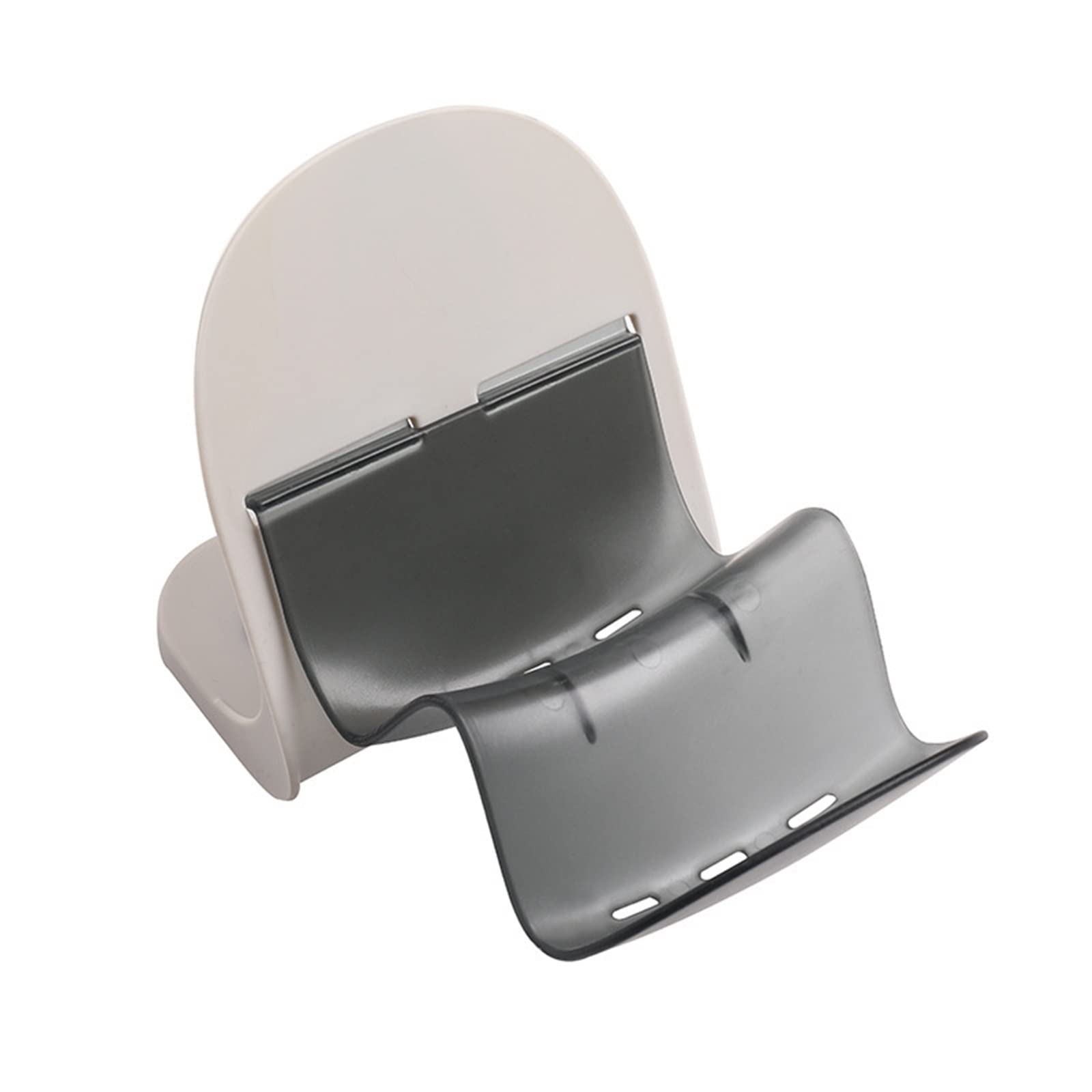 BUYEDBD Soap Box Suction Cup Soap Holder Punch-free Soap Box Soap Rack Drain Bathroom Soap Box(Bai)