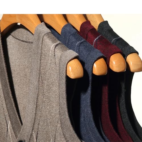 UIOKLMJH Men V-Neck Single Breasted Knit Vest Warm Fashionable Casual Office Outdoor Sports Pullover2