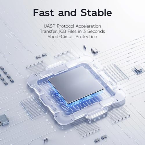 Image of MAIWO External Hard Drive Enclosure for 3.5 2.5 Inch SATA SSD HDD, 6Gbps USB 3.0 to SATA Drive Adapter Case Cable, with SD Card Storage + CD Box Reader, 24TB Capacity