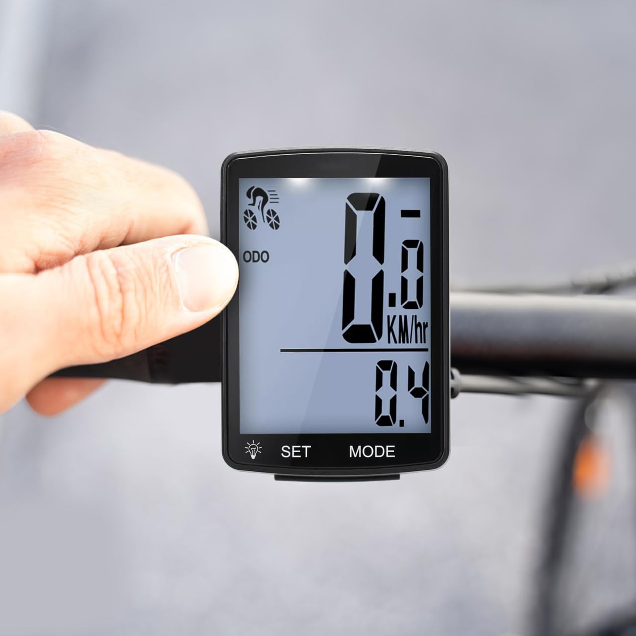 Sosoport Compteur Velo sans Fil pour Bicycle, Compteur de Vitesse de Vélo et Odomètre, Écran LCD, Design Compact et Léger Cyclisme