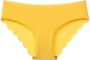 Sensuous Embrace: Women's Yellow Ice Silk Panties for Alluring Comfort