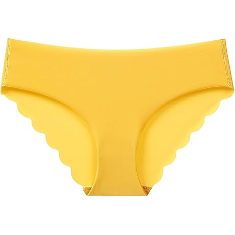 Sensuous Embrace: Women's Yellow Ice Silk Panties for Alluring Comfort