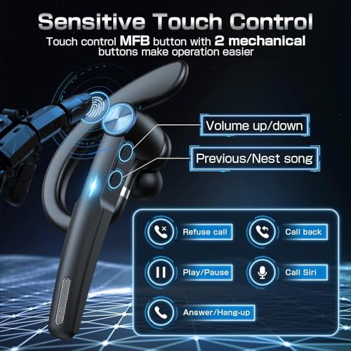 Auricular Bluetooth In Ear MOCANIO Negro V5.1 miniatura 3