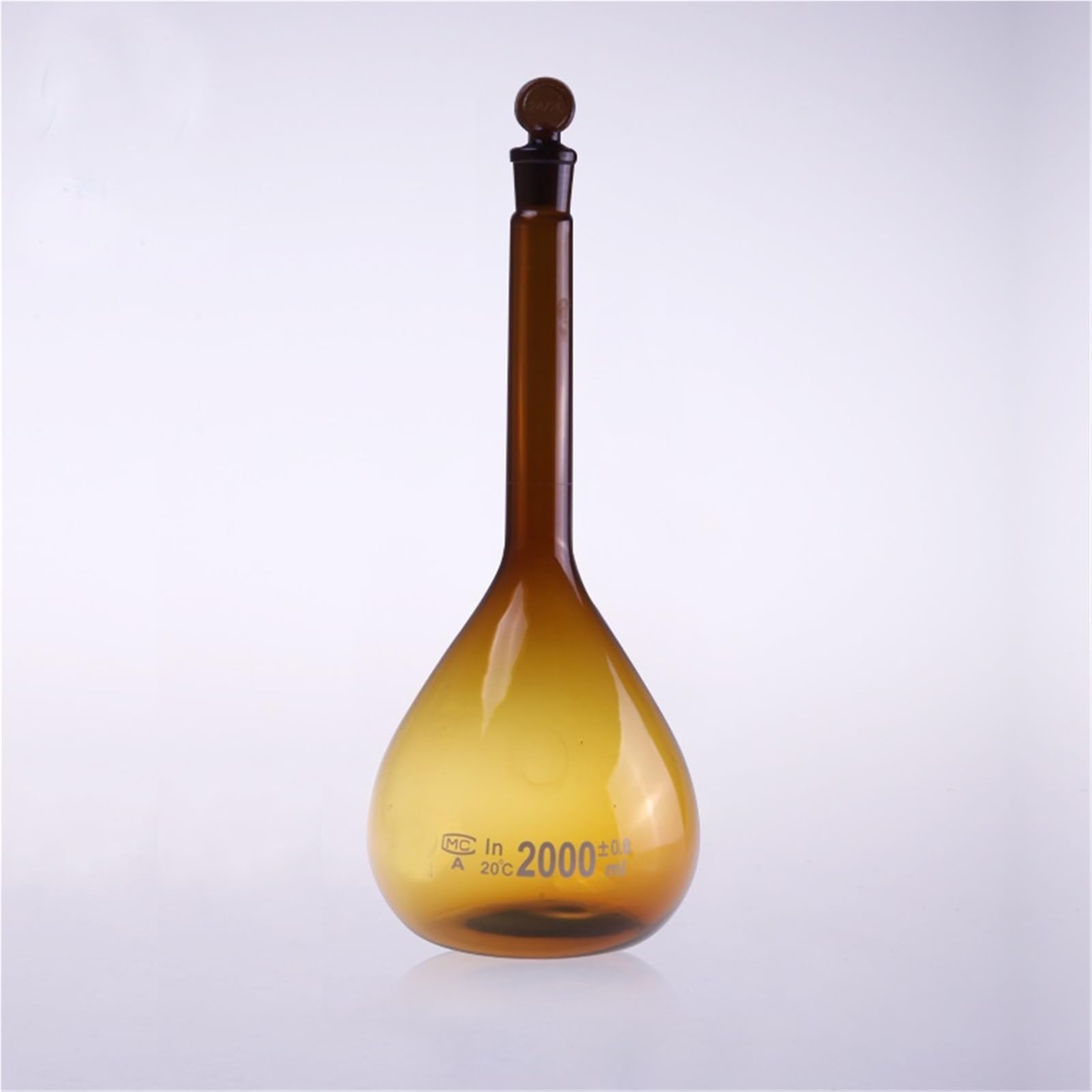Borosilikat-Messkolben, 2 Teile/Paket Transparent/Braun Glas Messkolben Messung Pyknowmeter Labor Ausrüstung(Brown 250mL 2 Pieces)