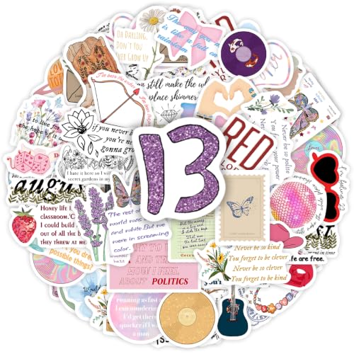 Robmoda 50 Pcs Pop Singer Music Stickers for Adults