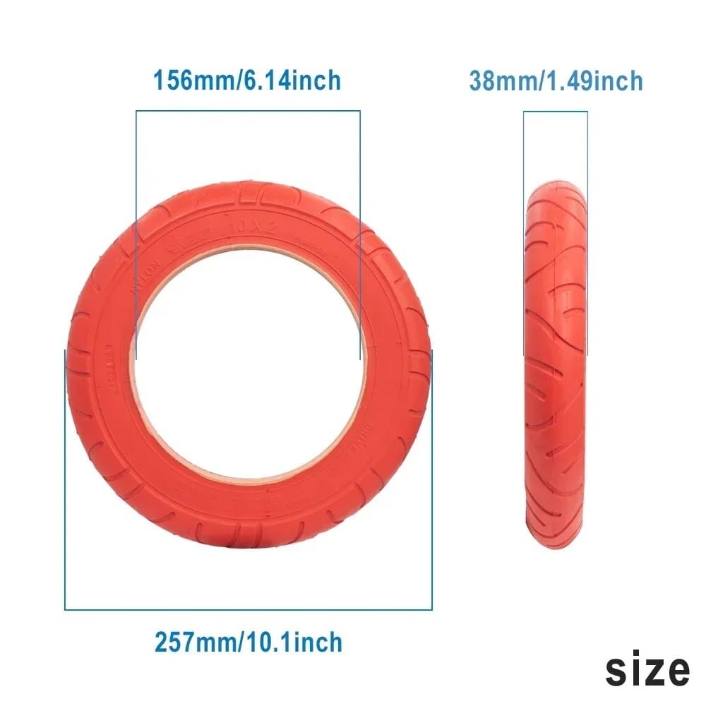 Neumático de Tubo Exterior 10 Pulgadas Compatible for Xiaomi M365 1S Pro Scooter eléctrico Rueda inflado Kickscooter Tubos Exteriores Neumáticos 10X2 Piezas