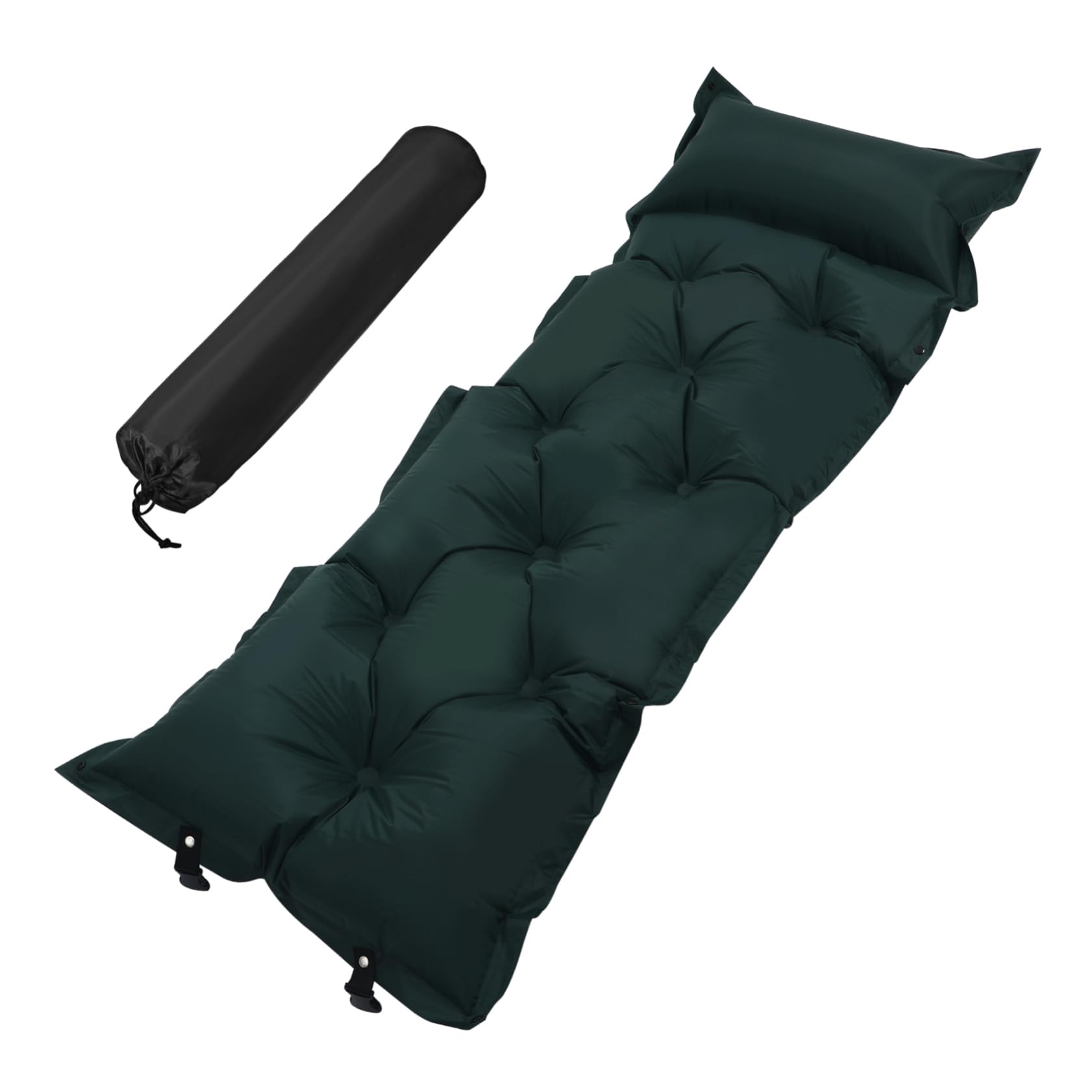 Happyyami Camping Mat Self-Inflating Sleeping Pad Pillow Lightweight Mattress for Outdoor Adventures Skin-Friendly Effortless Setup