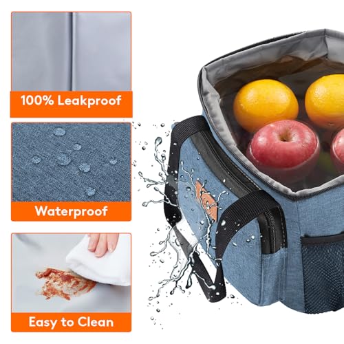 Image of Lifewit Medium Lunch Bag, Insulated Lunch Box, Soft Cooler Cooling Tote for Adult Men Women, Light Blue 12-Can (9L)