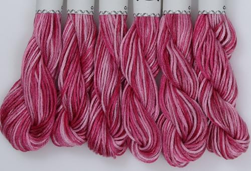 Image of KCS Big skeins of 25 Meters Size 25 Color Variegated Cross Stitch Stranded Threads,6 skeins,48