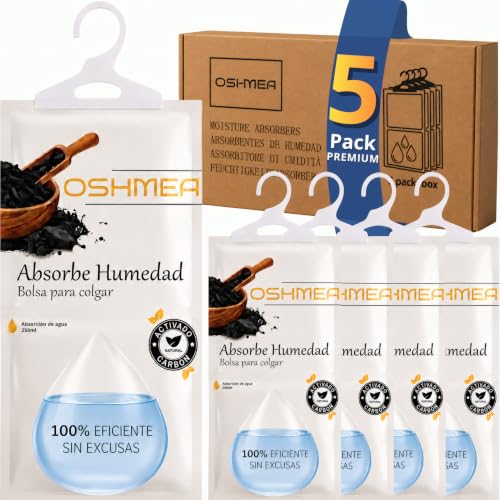Bolsas Antihumedad Armarios PREMIUM con CARBÓN ACTIVADO - Deshumidificador Armario,