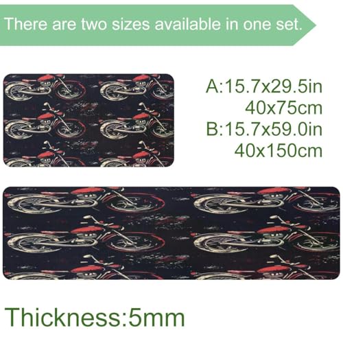 Tapete de cocina de 2 piezas lavable y absorbente para pasillo 4