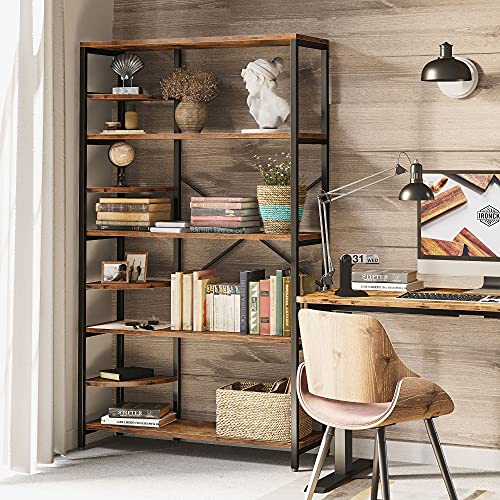 IRONCK-Industrial-Bookcases-and-Bookshelves-Corner-Shelf-8-Tiers-Rustic-Storage-Rack-Plant-Stand-Corner-Ladder-Shelf-for-Living-Room-Home-Office-Kitchen IRONCK Industrial Bookcases and Bookshelves Corner Shelf 8 Tiers Rustic Storage Rack Plant Stand Corner Ladder Shelf for Living Room Home Office Kitchen