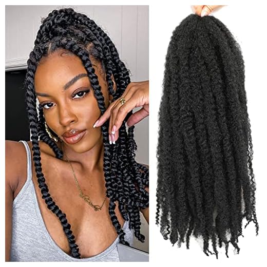 6 Packs Marley Twist Braiding Hair 24 Inch Marley Hair Crochet Braids Long Afro Kinky Synthetic Kanekalon Fiber Marley Hair For Twists Braiding Hair Extensions (24inch, 1B)