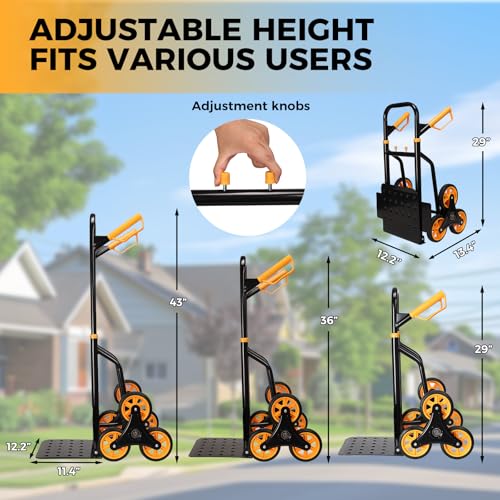 Carretilla para escaleras resistente con ruedas triples 5.9 pulgadas miniatura 3
