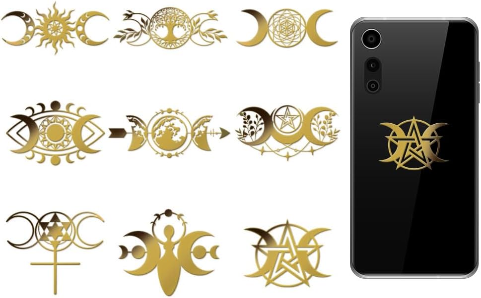 OLYCRAFT 9pcs 1.6x1.6 Inch Snake Pattern Metal Stickers Metal Gold Stickers Self-Adhesive Picture Stickers Self Adhesive Gold Stickers Decorate Sticker for Scrapbooks Phone Water Bottle Decor