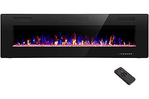 R.W. FLAME Electric Fireplace - 60" Recessed and Wall-Mounted Beauty