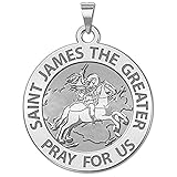 1 Inch Size of a Quarter - Sterling Silver James, son of Zebedee, was one of the Twelve Apostles of Jesus. He was a son of Zebedee and Salome, and brother of John the Apostle. He is also called James the Greater to distinguish him from James, son of ...