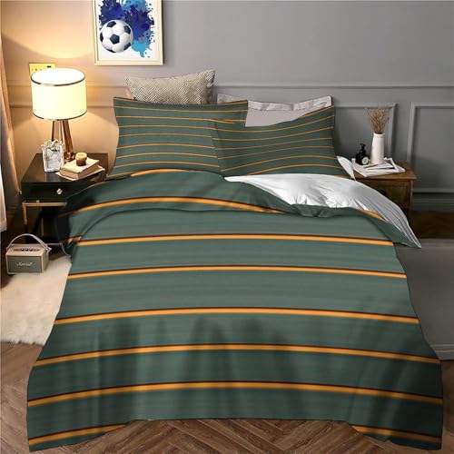 Housse de couette microfibre 135x200 rayures 3D design