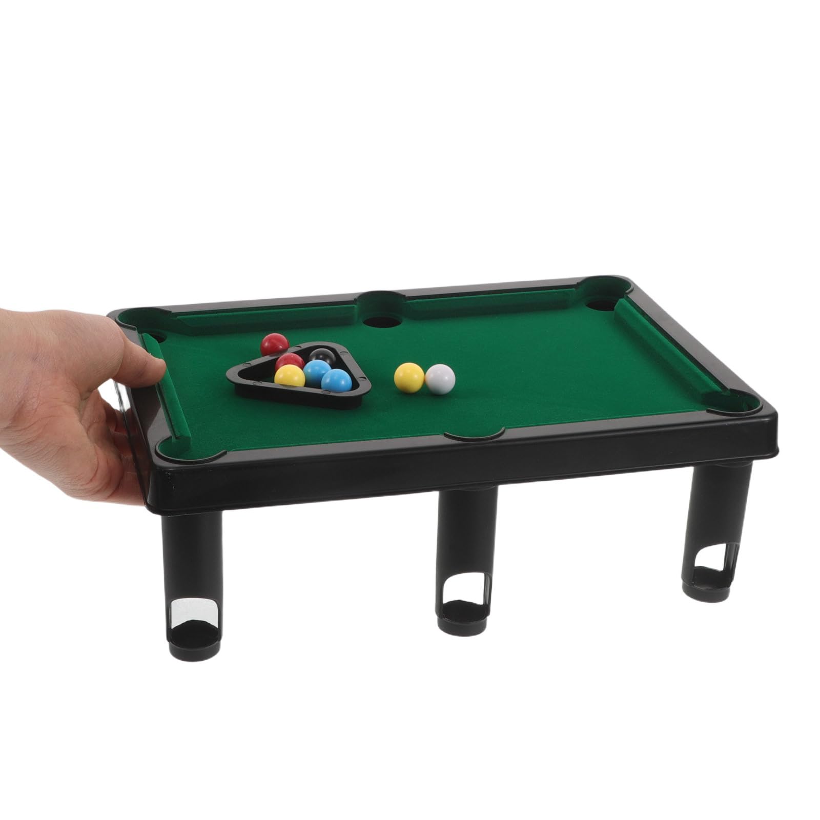 MAGICLULU Mini Billard de Table pour Garçon et Filles avec 11 Boules, 2 Queues et Triangle, Jouet Portable en Abs et Tissu Floqué, Optimisation D'espace et Sécurité Fiable pour Soirées Jeux