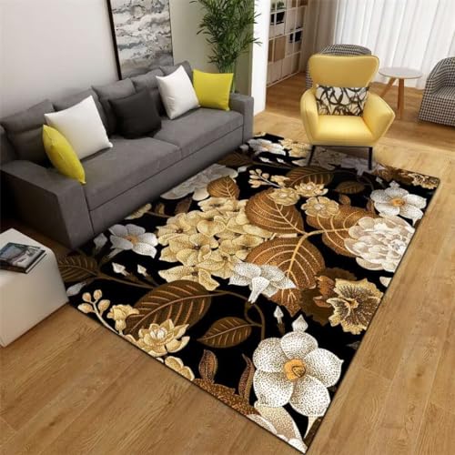 Tapis chambre enfant antidérapant imprimé noir 180x250cm