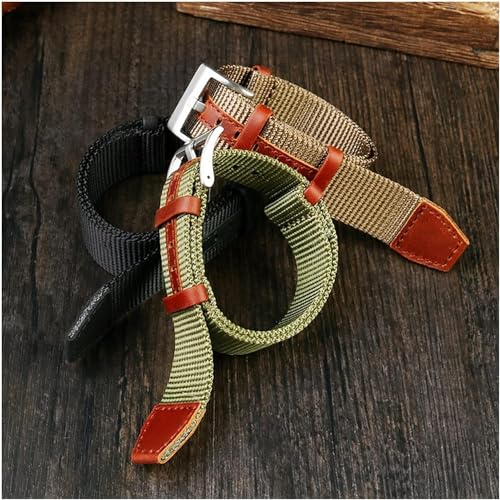 Bande de montres nylon cuir : sangle lourde anti-déchirure - 6