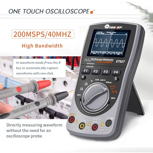 Oscilloscope numérique portable ET827 avec multimètre T-RMS 6000 points - 6