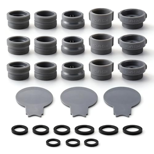 DIYCUT Lot de 3 Adaptateur Robinet Cuisine, Universel Mousseur Robinet Étanche, Douchette Evier Cuisine Adaptateurs, avec Joint, pour Cuisine, Salle de Bain,...