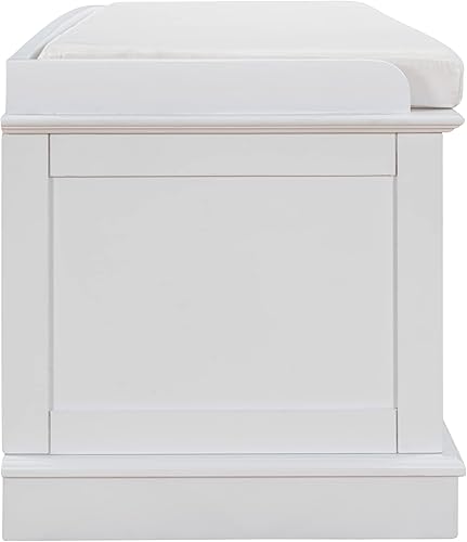 Miniatura 5 de Knocbel Banco de almacenamiento de entrada con cojín extraíble, 4 puertas y estantes ajustables, pasillo, vestíbulo, baño, dormitorio, banco de