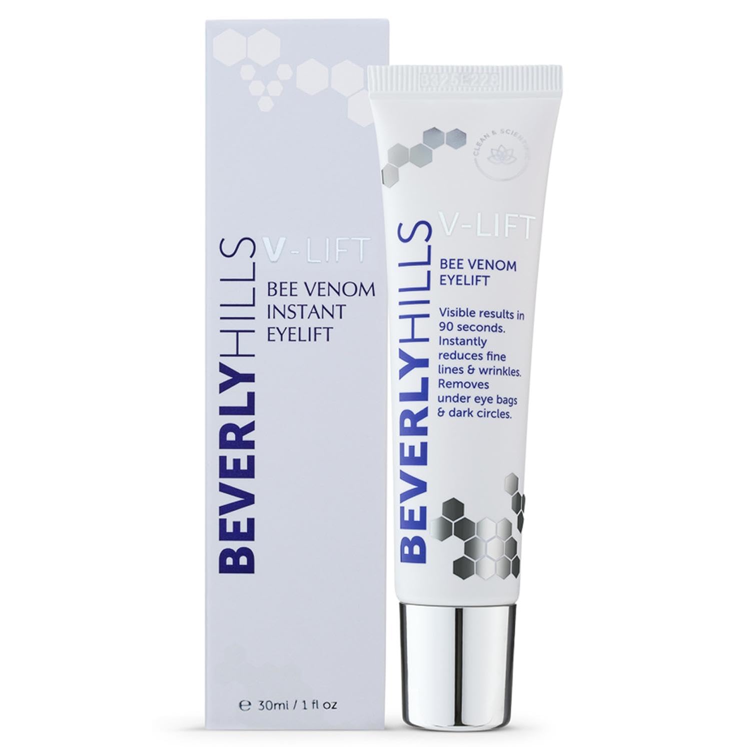 BEVERLY HILLS V-Lift Instant Eye Lift and Tuck Bee Venom Serum for Treating Puffy Eyes, Dark Circles, and Wrinkles