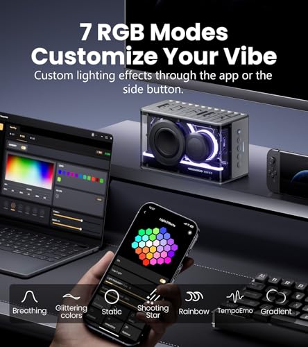 Image of Edifier QD25 Bluetooth Speaker | Portable Desktop Audio, 25W (RMS) Dynamic Sound, Hi-Res Audio, Splendid Light Effects, 15H Playtime, Bluetooth 6.0, Wireless Stereo Pairing, White