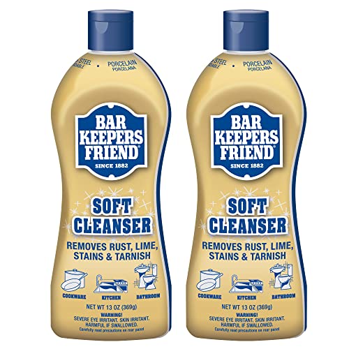Comparison: Best Cleaner For Ceramic Sink 4 Bar Keepers Friend Soft Cleanser Liquid (2 x 13 Ounce) Multipurpose Cleaner & Rust Stain Remover for Stainless Steel, Porcelain, Ceramic Tile & More