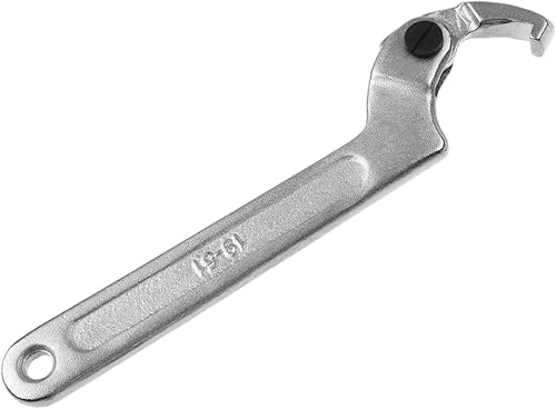 Bettomshin Herramienta de llave C, 34-2 pulgadas (0.748-2.008 in) llave de gancho ajustable de cromo vanadio (nariz cuadrada), 1 unidad