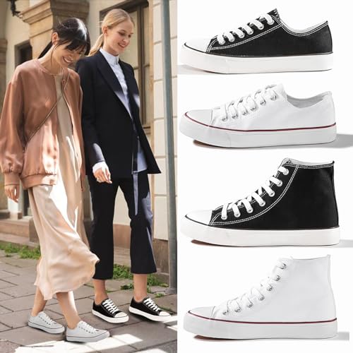 Image of ZGR Women's Canvas Low Top Sneaker Lace-up Classic Casual Shoes for Women