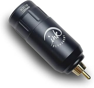 Ink Permanent Tattoo Machine Battery Pack Wireless Power Supply Coreless for RCA Rotary Tattoo Pen Machine Black (Black)