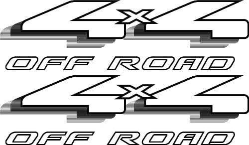 Calcomanías de noche 4x4 (negro) - 1997 1998 1999 compatibles con caja de camioneta Ford