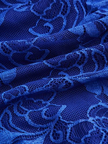 Soly Hux Women's Plus Size Lace Strapless Bandeau Bralette Bra Solid Royal Blue 3Xl #TOP3