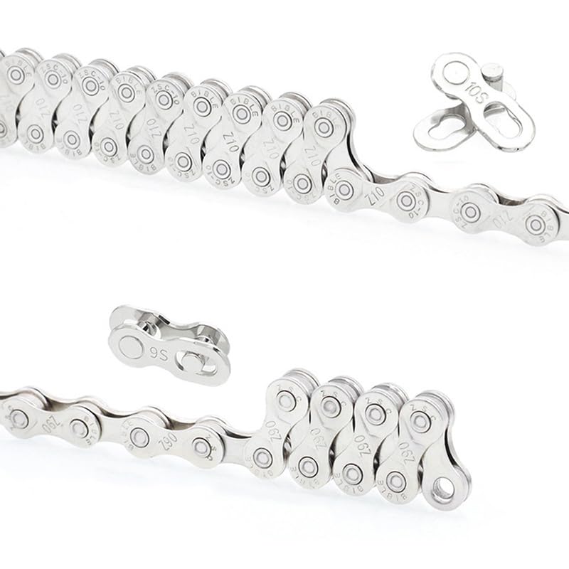 Cadena de bicicleta, Cadenas de acero inoxidable for bicicleta de montaña y carretera de 6, 7, 8, 9, 10 y 11 velocidades, 116 eslabones, con revestimiento, accesorios for ciclismo(11 Speed)