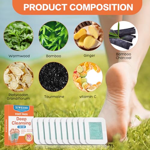 30 PCS Foot Pads 2-in-1 Natural Foot Patch, Ginger Premium for Message Deep Cleansing Foot Paches for Stress Relief, Better Rest, Foot Care Patch Clean Foot Pads - Image 5