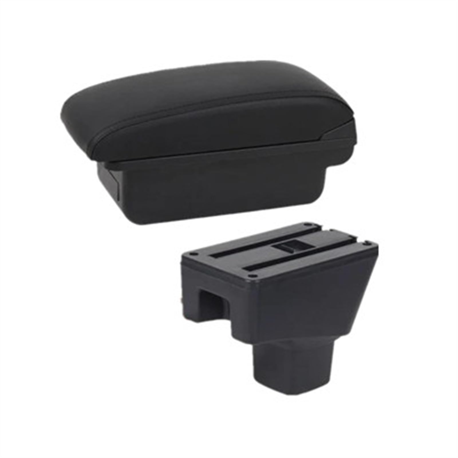 NMJLQW Storage Rack Car Interior Accessories Center Console Storage Box Multifunctional Armrest Storage Box For SUZUKI SX4(A1 black line No USB)
