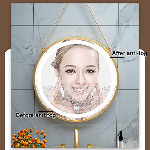 Miroir LED salle de bain antibuée tactile chic et rond