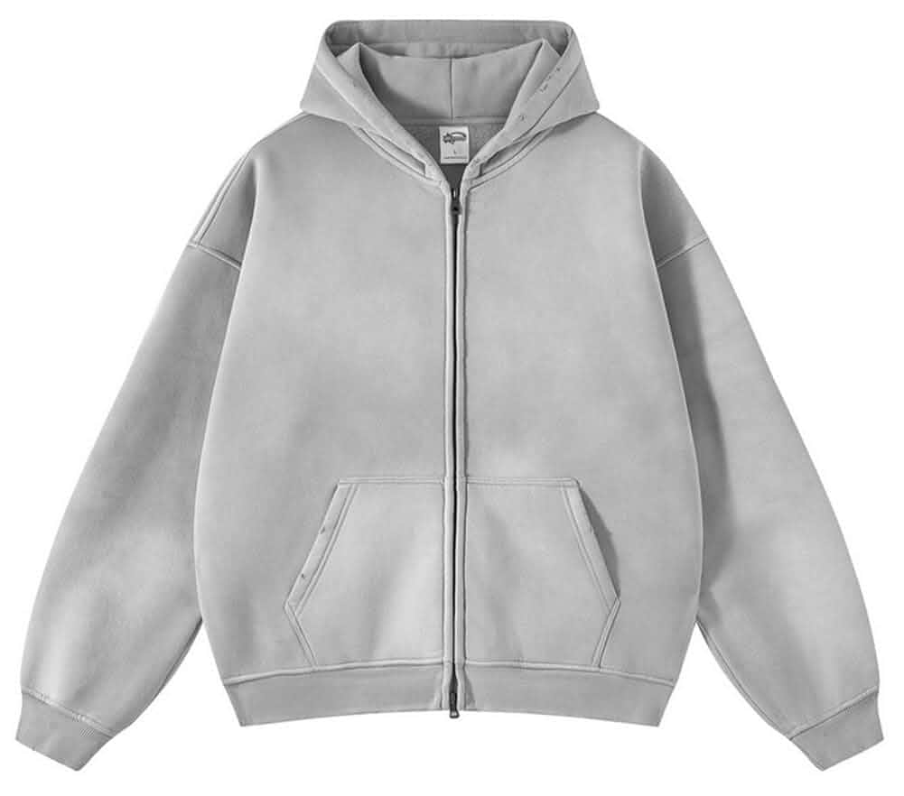 Mens Oversized Zip Up Hoodies Vintage Unisex Acid Wash Hoodie Unisex Streetwear Hoodie,Trendy Y2K Sweatshirt,Fall Winter Wear, Warm Hoodie