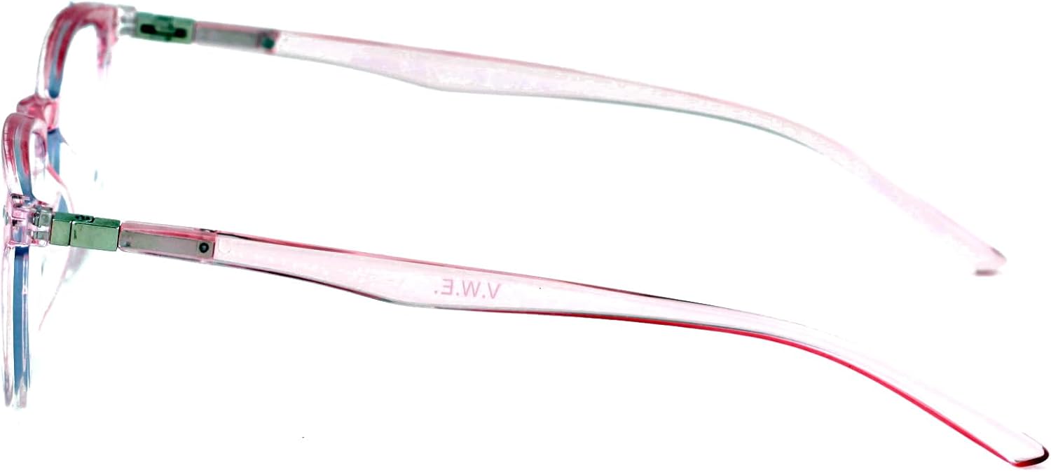 V.W.E. Lightweight Progressive Clear Bifocal Reading glasses - No Line or Bubble - Zero Power on Top Reader Translucent Slim - Image 4