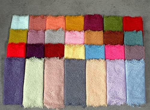 Miniatura 5 de Encaje de 9.8 ft de encaje de pestañas de tela para manualidades, vestido de boda, ropa, material de encaje hecho a mano de 7.9 in de ancho (color