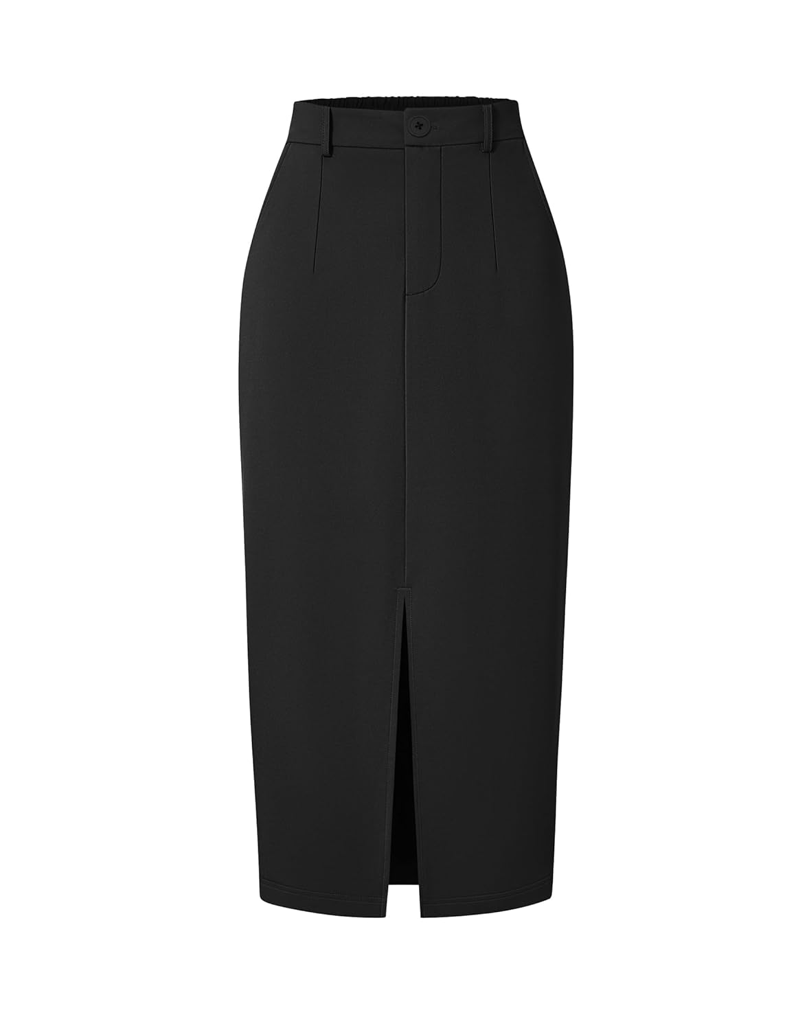 ZESICA Pencil Midi Skirt for Women 2026 Summer High Waisted Slit Bodycon Long Skirts Business Casual Work Office