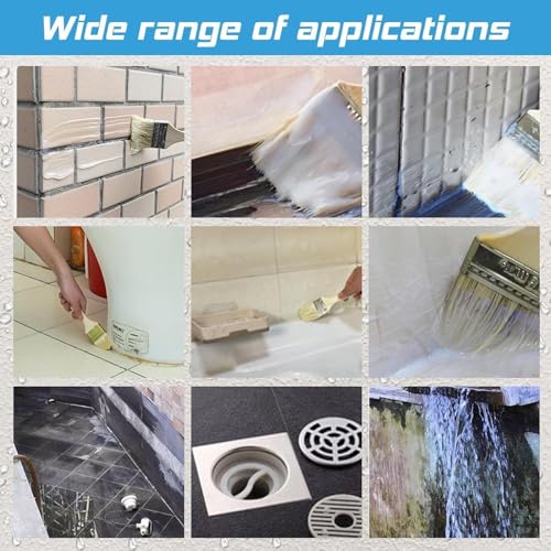 Image of Transparent Waterproof Adhesive Glue (300g) - Anti-Leakage Invisible Coating Layer with Application Brush for Bathroom Tiles, Balcony, Roof Cracks, and External Wall Leakage Repair
