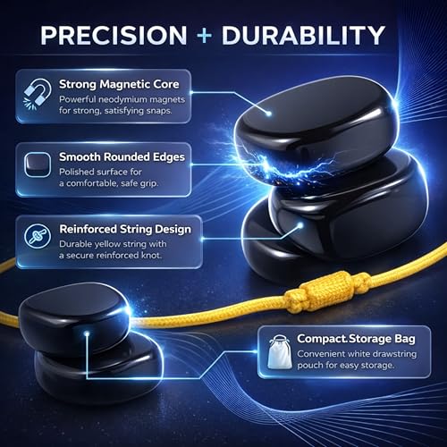 Evapure Magnetic Chess Game Set with 20 Magnetic Stones, Portable Table Game for Travel Camping & Outdoor Use Compact Tactical Boardless Play Set for Family Tabletop, Picnics & Parties Seamless Gaming - Image 3