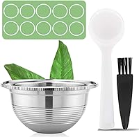 Vista 9 de CAPMESSO Cápsula de café reutilizable de acero inoxidable, cápsula de café recargable de metal compatible con Nespresso Vertuoline