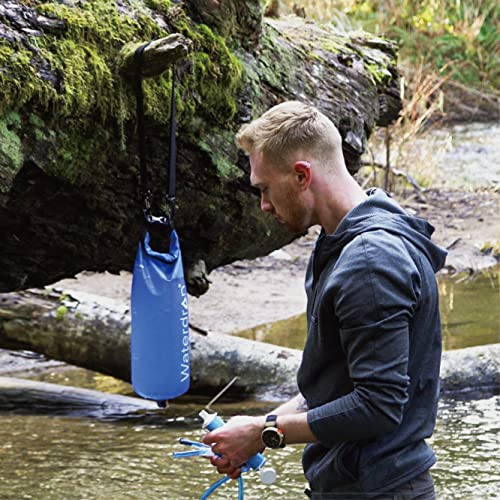Waterdrop Gravity Water Bag For Camping, Travel, Backpacking, Hiking And Emergency, Compatible With Water Filter Straw, Flex Foldable, 1.5 Gal Bag #TOP7