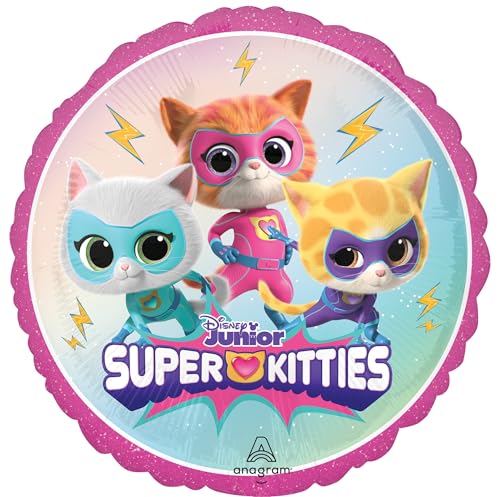 Image of Anagram SuperKitties Birthday Party Supplies 6pc Balloon Bouquet Decorations
