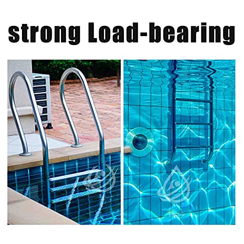 Escalera para piscina con 3 peldaños antideslizantes acero inoxidable miniatura 3
